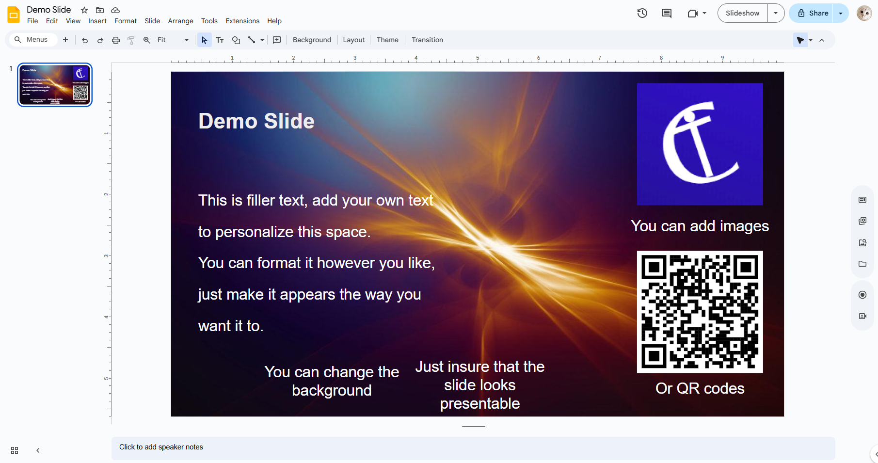Demo Slide 1